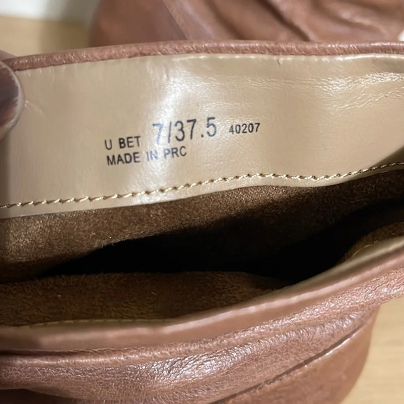 Chinese Laundry Wedge Boot Tan Cognac Size 7 - Picture 14 of 16